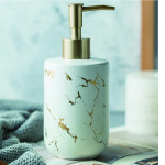 Marbling Ceramic Black and White Soap Dispenser