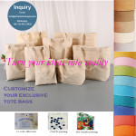 Personalize Reusable Cotton Canvas Shopping Bags