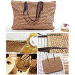 Custom Eco-Friendly Straw Woven Large Beach Bags