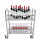 Three Layers Stainless Steel Beverage Service Cart 1pc pack