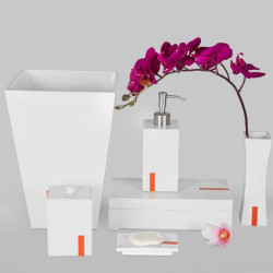 Star Hotel Pure White Resin Guestroom Amenities Set Series