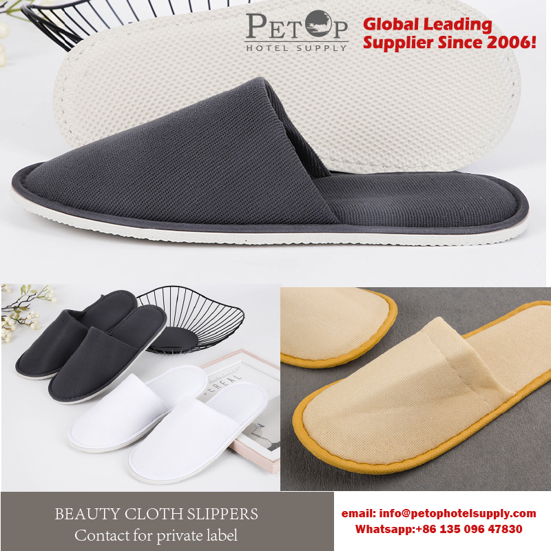 White Disposable Slippers for Hotel Spa Wedding | Petop Hotel Supply