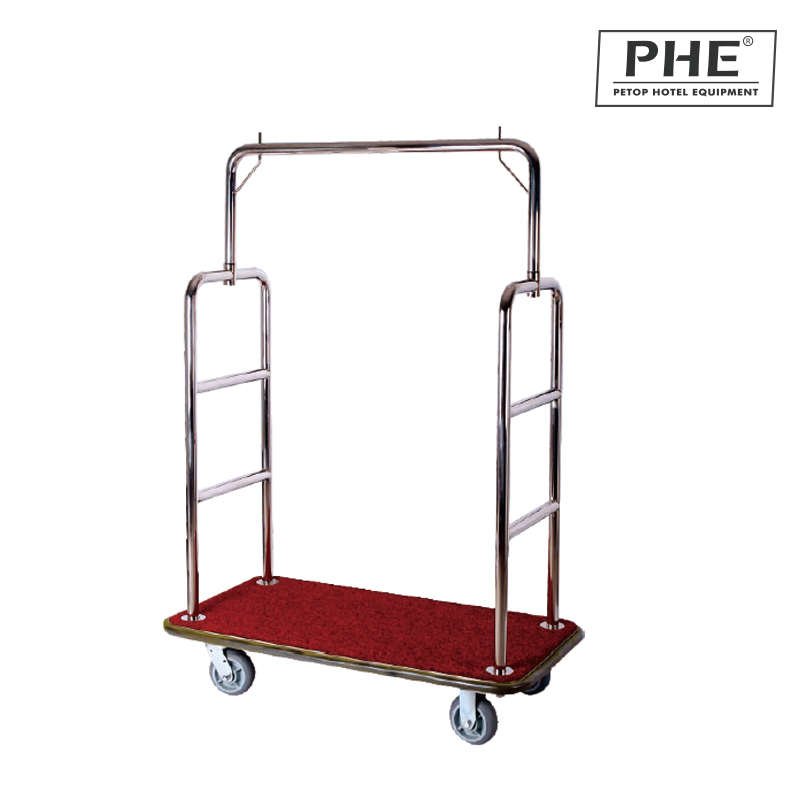 stainless steel luggage trolley