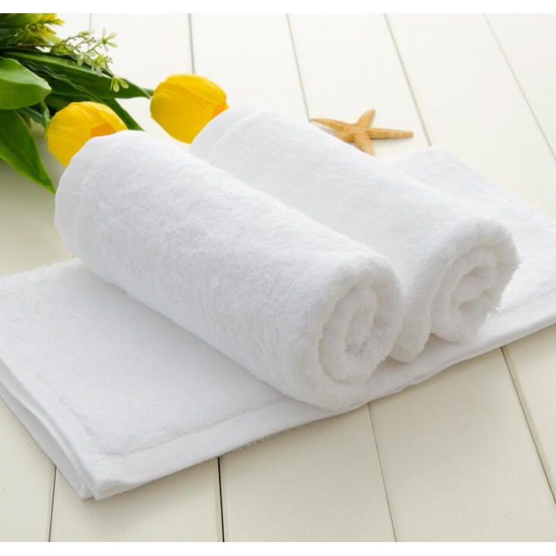Hotel White Cotton Towel, Bath Hand, Wholesale Supply